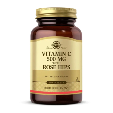 Solgar Vitamin C 500 mg with Rose Hips 100 Tablet - Solgar