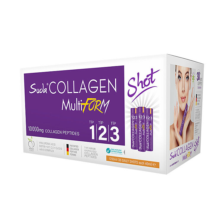 Suda Collagen Multiform Şeftali Aromalı 40 ml 30 Shot - 1