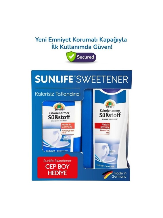 Sunlife Sweetener 1200 + 300 Tablet Tatlandırıcı - 1