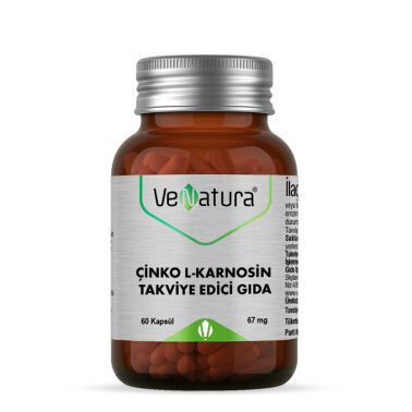 Venatura Çinko L-Karnosin 60 Kapsül - VeNatura