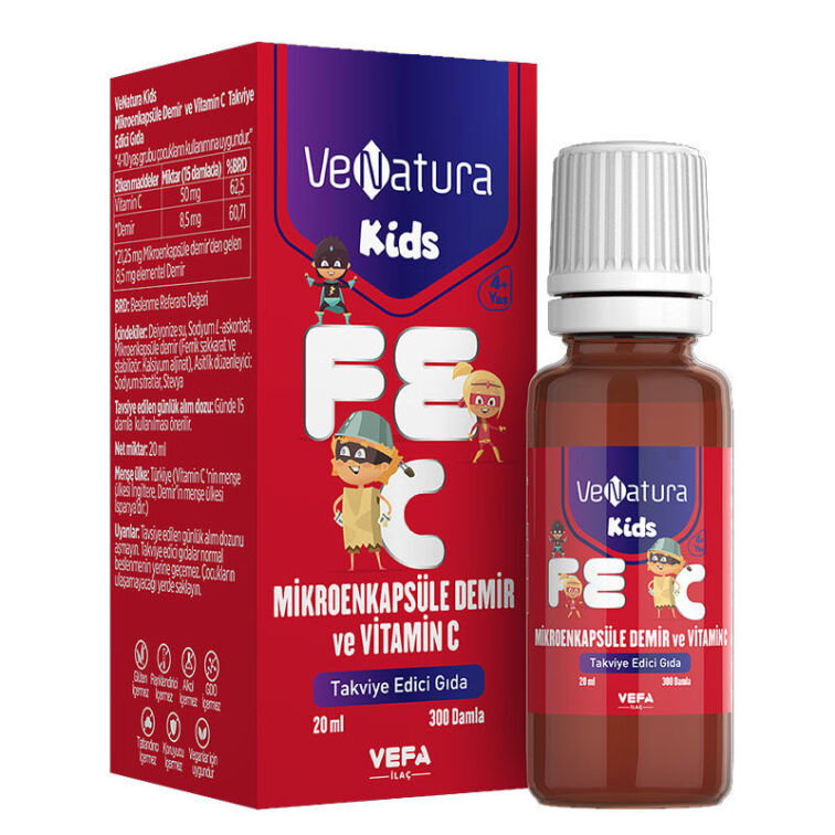 Venatura Kids Mikroenkapsüle Demir ve Vitamin C 20 ml Damla - 1