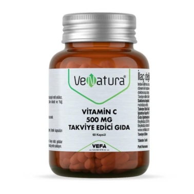 Venatura Vitamin C 500 mg 60 Kapsül - VeNatura