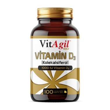 VitAgil Gold 1000 IU Vitamin D3 100 Soft Jel - VitaGlucan+