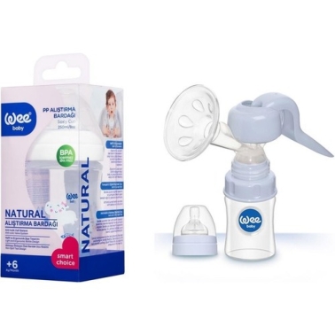Wee Baby 752 Pratik Manuel Göğüs Pompası + Alıştırma Bardağı Hediyeli - Wee Baby