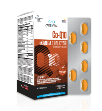 Zade Vital Co-q10 Omega 3 Balık Yağı Blister 30 Kapsül - Zade Vital