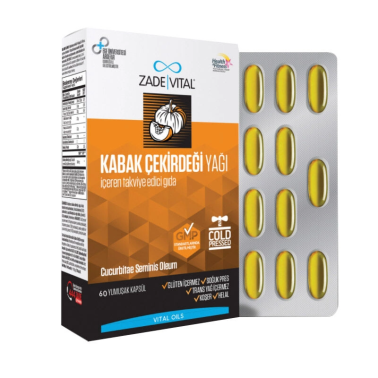 Zade Vital Kabak Çekirdeği Yağı 60 Kapsül - Zade Vital