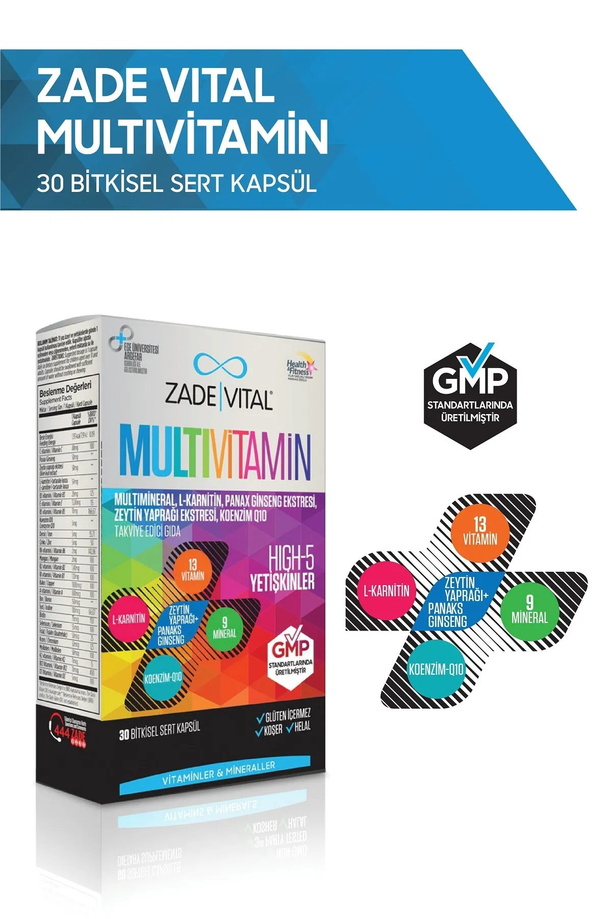 Zade Vital Multivitamin 30 Kapsül - zade vital