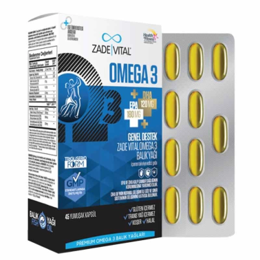 Zade Vital Omega 3 Balık Yağı Premium 45 Kapsül - Zade Vital