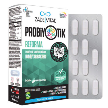 Zade Vital Probiyotik Reforma Takviye Edici Gıda 30 Bitkisel Kapsül - Zade Vital